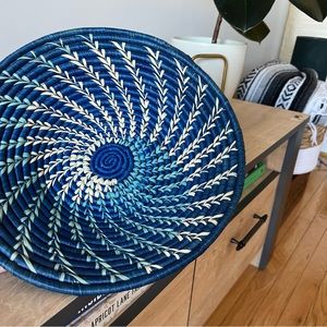 Blue Woven Catch-all Basket